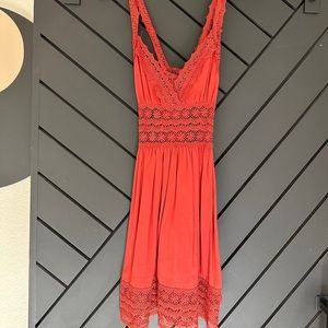 Summer dress burnt orange